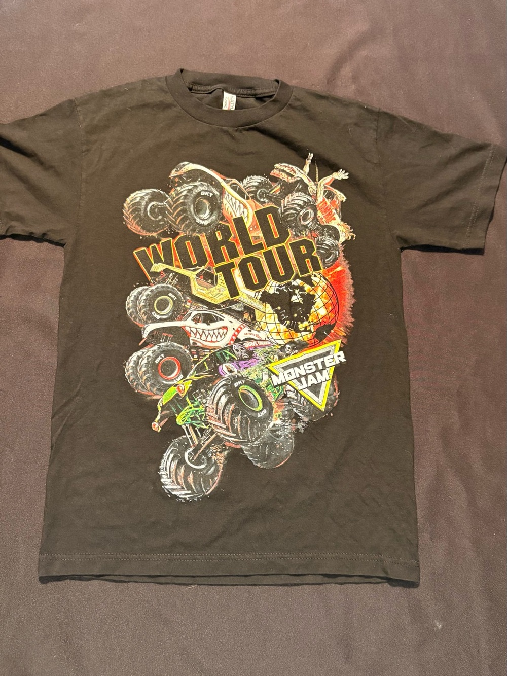 Monster Jam World Tour Black Graphic Tee